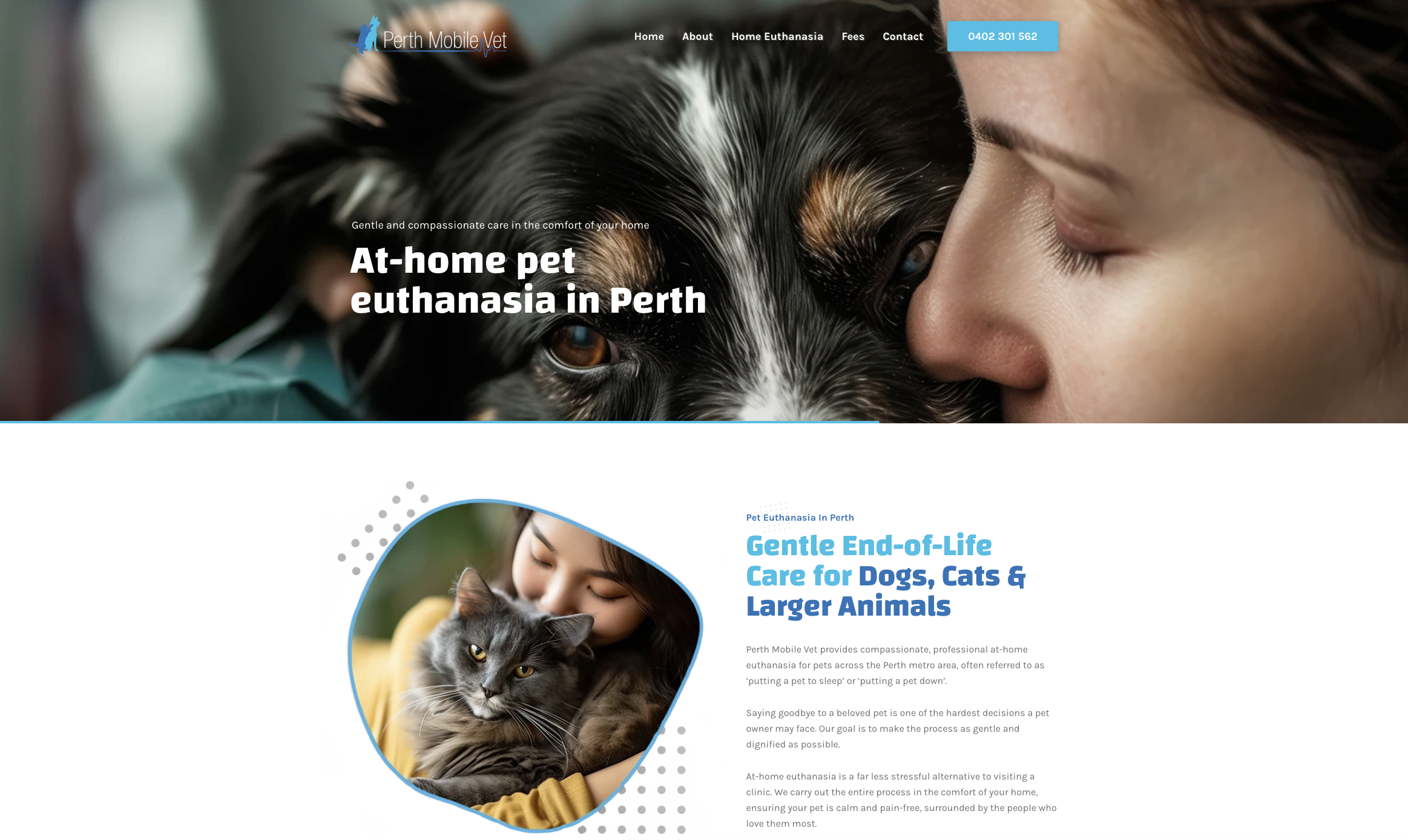 Perth Mobile Vet website