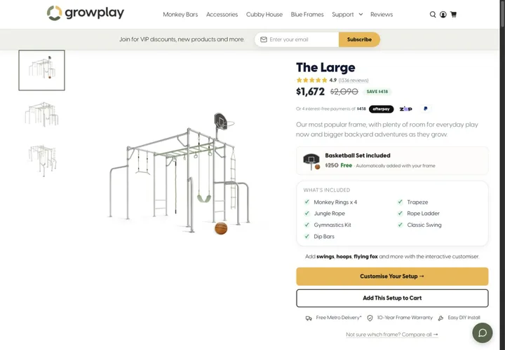 Growplay desktop website