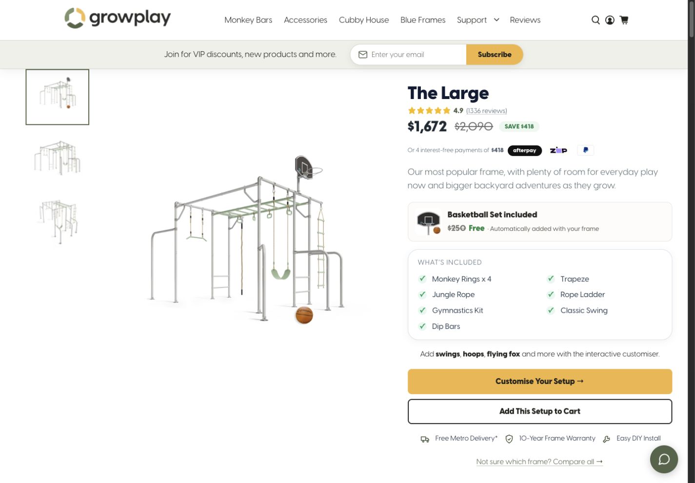 Growplay desktop website