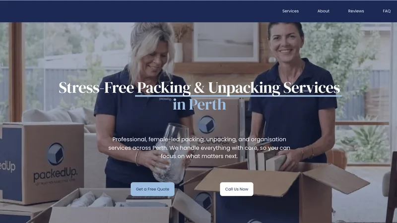 PackedUp website