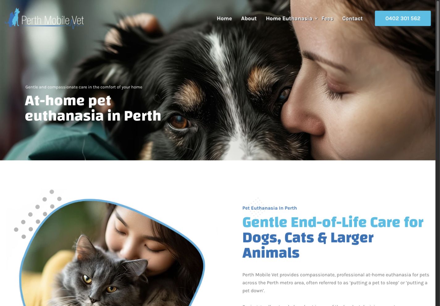 Perth Mobile Vet desktop website