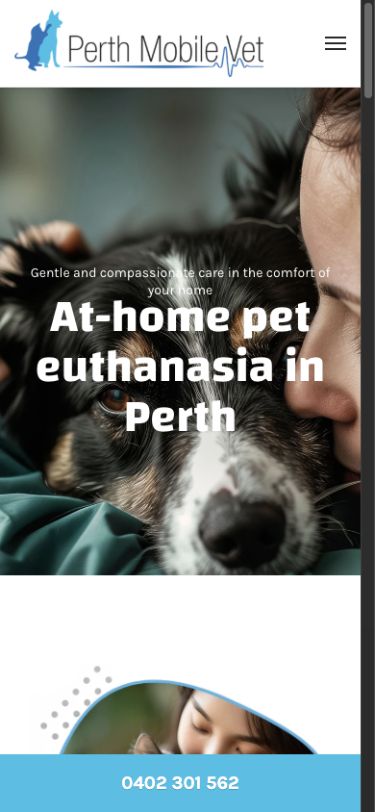 Perth Mobile Vet mobile website